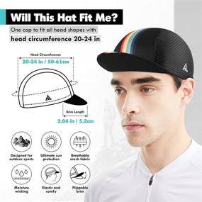 img 3 attached to 🚲 Hikenture Unisex Cycling Cap with Visor - Lightweight Sun Hat for Summer Biking