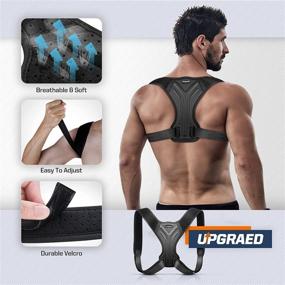 img 1 attached to Adjustable Posture Corrector for Women and Men - Effective Upper Back Support Brace, Large