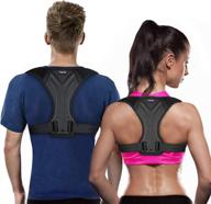 adjustable posture corrector for women and men - effective upper back support brace, large логотип