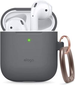 img 4 attached to Elago Silicone Case With Keychain Compatible With Apple AirPods Case 1 &Amp