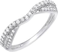 dazzlingrock collection 0.32 carat round white diamond ladies bridal wedding stackable band in 14k gold - stunning and sparkling 1/3 ct logo