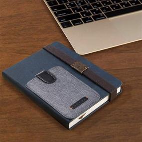 img 1 attached to Card Holder For Back Of Phone RFID 5 Pull Credit Card Cash Cell Wallet Pocket Canva Leather Case For Smartphones (Grey)