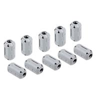 🔌 enhance signal quality with uxcell 9mm ferrite cores ring clip-on rfi emi noise suppression filter cable clip, grey 10pcs logo