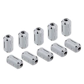 img 4 attached to 🔌 Enhance Signal Quality with uxcell 9mm Ferrite Cores Ring Clip-On RFI EMI Noise Suppression Filter Cable Clip, Grey 10pcs