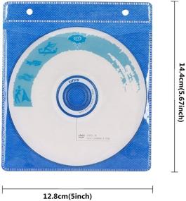 img 3 attached to Организуйте и защитите диски с помощью запасных пакетов для CD/DVD/BluRay от RICHEN - 100 штук (голубые)