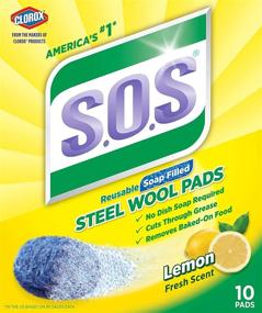 img 1 attached to 🧽 S.O.S Steel Wool Soap Pads, Lemon Fresh, 10 Count: Superior Cleaning Power for a Fresh and Sparkling Finish!