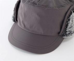img 1 attached to Warm and Stylish Connectyle Men's Winter Hat 🧢 with Brim - Faux Fur Baseball Cap with Earflaps