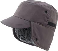 warm and stylish connectyle men's winter hat 🧢 with brim - faux fur baseball cap with earflaps logo