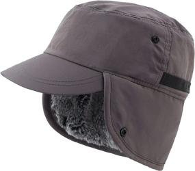 img 4 attached to Warm and Stylish Connectyle Men's Winter Hat 🧢 with Brim - Faux Fur Baseball Cap with Earflaps