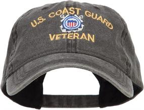 img 4 attached to Embroidered Washed Cap for US Coast Guard Veterans