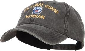 img 3 attached to Embroidered Washed Cap for US Coast Guard Veterans