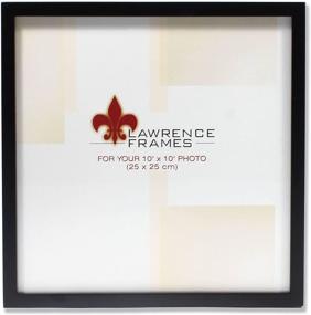 img 3 attached to 🖼️ Черная деревянная рамка для фотографии размером 10x10 дюймов от Lawrence Frames 755510