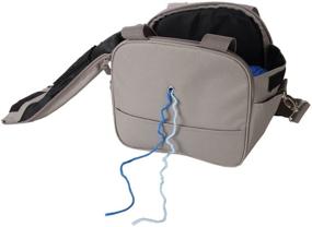 img 1 attached to 👜 Convenient and Stylish Home-X Portable Canvas Yarn Bag with Built-in Yarn Hole - Grey