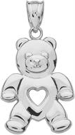 🐻 love teddy bear charm pendant in 925 sterling silver logo