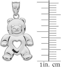 img 2 attached to 🐻 Love Teddy Bear Charm Pendant in 925 Sterling Silver