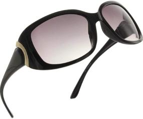 img 3 attached to 🕶️ Designer Style Women's Vogue Bifocal Sunglasses Reading Glasses, Outdoor Bi Focal Sun Readers +3.00 Black