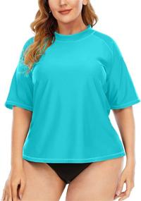 img 4 attached to 👚 Stylish Halcurt Women's Rashguard Shirt Sleeve: Trendy Addition to Women's Clothing Collection
