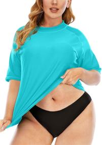 img 2 attached to 👚 Stylish Halcurt Women's Rashguard Shirt Sleeve: Trendy Addition to Women's Clothing Collection
