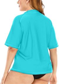 img 3 attached to 👚 Stylish Halcurt Women's Rashguard Shirt Sleeve: Trendy Addition to Women's Clothing Collection