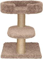 🐈 enhanced north american pet family two tier cat tree with cozy lounger logo