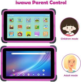 img 1 attached to 📱 Kids Tablet Android 11.0 - 8 Inch Tablet for Kids, 1920x1200 FHD IPS Display, 3GB RAM 32GB ROM, Parental Control, 5+8MP Camera, WiFi, Comes with Kids-Tablet Case and Stand (Pink)