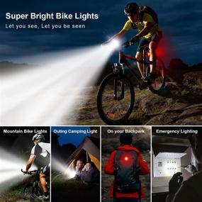 img 2 attached to 🚲 Enhanced 2022 VICTAGEN Bike Lights: LED Flashlight Powerbank for Night Riding Road Mountain - Waterproof Front and Back Cycling Lights