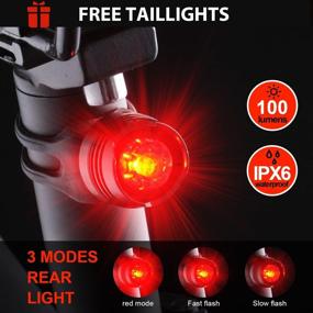 img 1 attached to 🚲 Enhanced 2022 VICTAGEN Bike Lights: LED Flashlight Powerbank for Night Riding Road Mountain - Waterproof Front and Back Cycling Lights