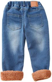 img 3 attached to 👖 Fleece Lined Denim Jeans Pants for Boys by Ameyda