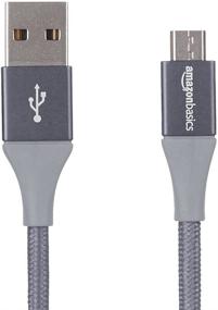 img 4 attached to 🔌 High-quality Amazon Basics Double Braided Nylon USB 2.0 A to Micro B Charger Cable - 6 Feet, Dark Gray