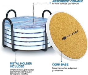 img 3 attached to 🍻 YY ASEN Absorbent Beverage Coasters: Ultimate Protection for Your Tabletop!