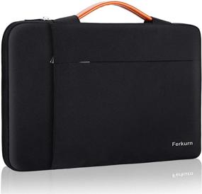 img 4 attached to 👝 Ferkurn 11.6 inch Chromebook Case 11-12 inch Laptop Sleeve Case - Compatible with MacBook Air 11-12in, iPad Pro/Mini, EliteBook, Samsung - Protective Waterproof Chromebook Sleeve with Handle - Ideal for Girls and Boys