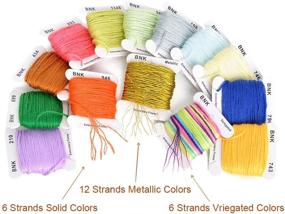 img 1 attached to 🎁 Complete 962Pcs Friendship Bracelet String Kit: 110 Colorful Embroidery Threads, 800 Beads, and 52 Cross Stitch Tools with Labeled Embroidery Thread Numbers - Perfect Gift for Creative Production!