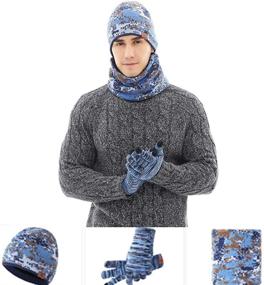 img 1 attached to SUMMERWY Winter Gloves Beanie Screen Men's Accessories