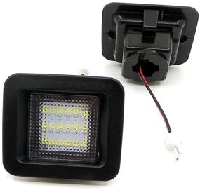 img 2 attached to 🚗 Xinctai LED фонарь для номерного знака для грузовиков Ford F150/Raptor - прозрачный объектив, сверхбелый 6000K