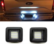 🚗 xinctai led фонарь для номерного знака для грузовиков ford f150/raptor - прозрачный объектив, сверхбелый 6000k логотип