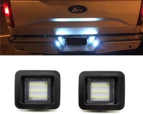 img 4 attached to 🚗 Xinctai LED фонарь для номерного знака для грузовиков Ford F150/Raptor - прозрачный объектив, сверхбелый 6000K