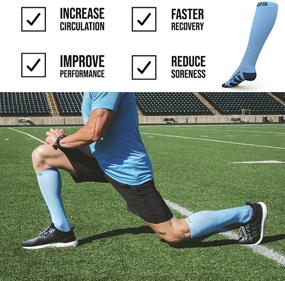 img 1 attached to 🧦 20-30mmHg Medical Compression Socks for Men, Women, Nurses, and Runners - Go2Socks Athletic Stocking