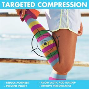 img 2 attached to 🧦 20-30mmHg Medical Compression Socks for Men, Women, Nurses, and Runners - Go2Socks Athletic Stocking