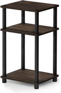 🌳 furinno just 3-tier end table in columbia walnut/black - 1-pack - enhanced for seo logo