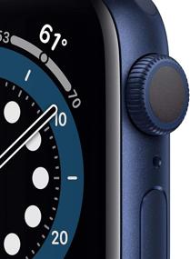 img 3 attached to Renewed Apple Watch Series 6 (GPS, 40mm) Blue 🕰️ Aluminum Case with Navy Sport Band - Get Yours Now!