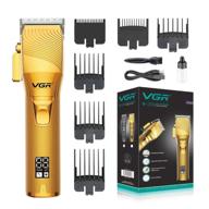 💇 vgr electrical hair cutter: professional cordless hair clippers for men with led display and usb charging - model v-280 (gold) logo