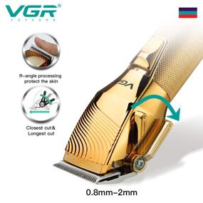 img 2 attached to 💇 VGR Electrical Hair Cutter: Professional Cordless Hair Clippers for Men with LED Display and USB Charging - Model V-280 (GOLD)