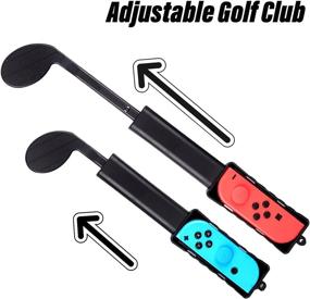 img 1 attached to 🏌️ Enhance Your Mario Golf Super Rush Experience with Joy-Con Golf Club for Nintendo Switch/Switch OLED - Mario Golf Games Accessories, Black (2 Pack)