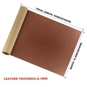 img 3 attached to ROTESONNE Dark Brown Leather Repair Patch Kit: Self-Adhesive Tape for Sofas, Car Seats, Handbags, Jackets & More (13.8X55 inch)