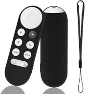 📱 black silicone remote case replacement for chromecast with google tv 2020, protective cover logo