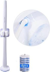 img 4 attached to 🧻 Topo Bear Toilet Scrubber: Convenient Toilet Wand Kit with 8 Brush Head Refills and Cleaning Fluid