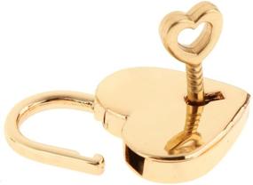 img 1 attached to 💛 Stylish Gold Heart Shaped Padlock Mini Lock Set - Ideal for Jewelry, Storage Boxes, Diaries & Books!