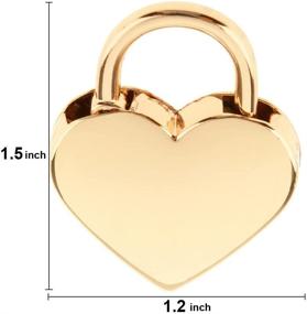 img 2 attached to 💛 Stylish Gold Heart Shaped Padlock Mini Lock Set - Ideal for Jewelry, Storage Boxes, Diaries & Books!