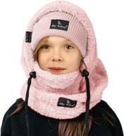 ❄️ winter balaclava ski mask for kids - warm fleece lined hats with shy velvet design logo