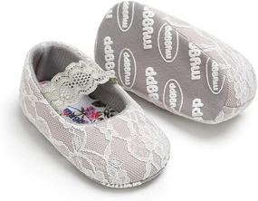 img 1 attached to 👶 CLOUCKY Lace Baby Girls Shoes: Stylish & Non-Slip Infant Princess Soft Walkers